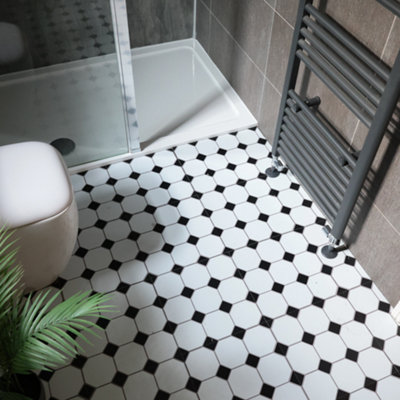 FloorPops Floor Pops Hudson 30.48 X 30.48Cm Self-Adhesive Vinyl Floor Tiles Pack 20 (1.86Sqm) from B&Q