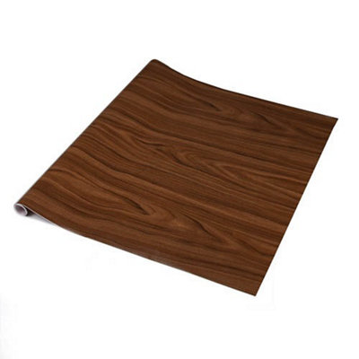 D-C-Fix Woodgrain Walnut Medium Self Adhesive Vinyl Wrap Film For Kitchen Doors And Worktops 15M(L) 90Cm(W) Box Of 3 Rolls from B&Q