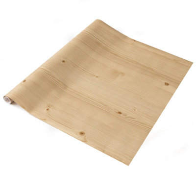 B&Q -  Woodgrain Jura Pine Self Adhesive Vinyl Wrap Film For Kitchen Worktops And Furniture 15M(L) 90Cm(W) Box Of 3 Rolls