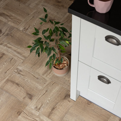 FloorPops Floor Pops Pickling Oak 30.48 X 30.48Cm Self-Adhesive Vinyl Floor Tiles Pack 10 (0.93Sqm) from B&Q