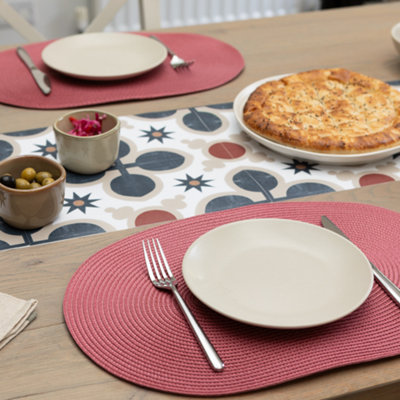 D-C-Fix Mineral Red 44 X 29Cm Oval Weave Placemats Set Of 6 from B&Q