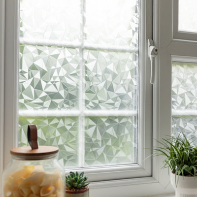 Roommates Etched Glass 61Cm X 1.88M Premium Static Cling Window Film For Privacy And Décor from B&Q