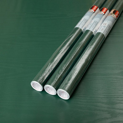 B&Q -  Pine Green Wood Matt 67.5Cm X 2M (3 Rolls) Self-Adhesive Vinyl Wrap For Doors And Worktops