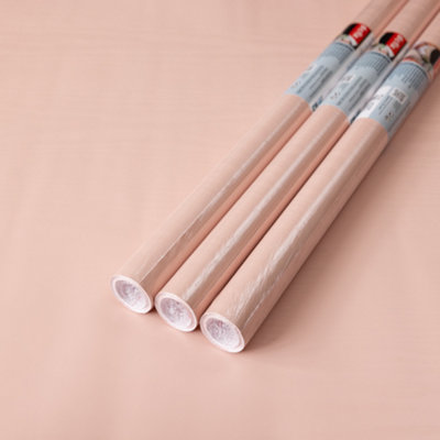 B&Q -  Petal Blush Wood Matt 67.5Cm X 2M (3 Rolls) Self-Adhesive Vinyl Wrap For Doors And Worktops