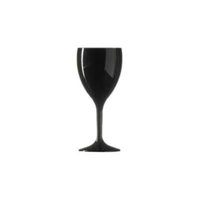 We Can Source It Ltd Black Polycarbonate 11Oz Elite Premium Wine Glass Reusable Lightweight Drinkware Pack Of 1 Single Home Events from B&Q