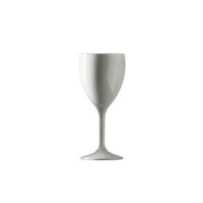 We Can Source It Ltd White Polycarbonate 11Oz Elite Tristem Wine Glass Reusable Lightweight Drinkware Pack Of 6 Home Events from B&Q