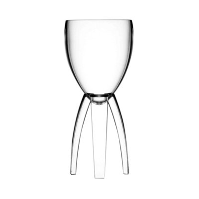 We Can Source It Ltd Clear Polycarbonate 11Oz Elite Tristem Wine Glasses Reusable Lightweight Drinkware Pack Of 4 Party Events Set from B&Q