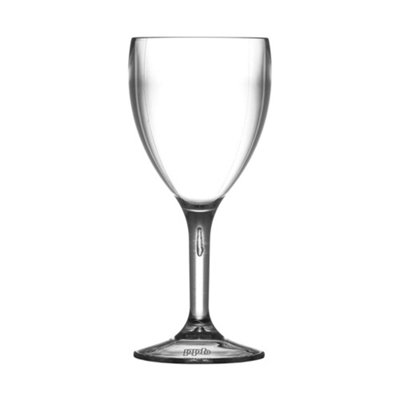 We Can Source It Ltd Clear Polycarbonate 9Oz Elite Premium Wine Glasses Reusable Drinkware Pack Of 4 Home Events Party Dining Set from B&Q