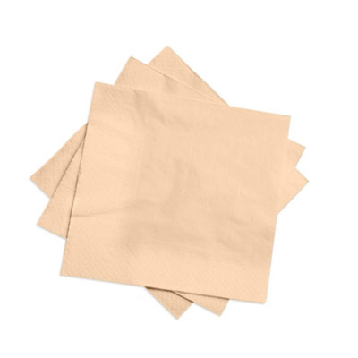 We Can Source It Ltd Buttermilk Cream 24Cm 2Ply Cocktail Napkins Recyclable Bar Caddy 282 Napkins 1 Pack Party Catering Home from B&Q
