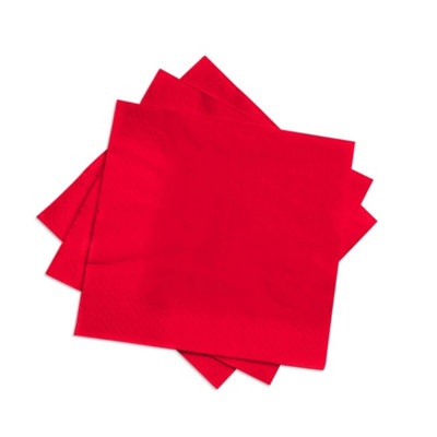 We Can Source It Ltd Red 24Cm 2Ply 4Fold Cocktail Napkins Recyclable Bar Caddy 2000 Napkins 8 Packparty Catering Home And Parties from B&Q