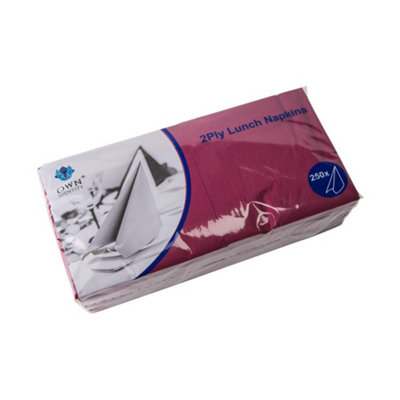 We Can Source It Ltd Burgundy Red Dinner Napkins 33Cm 2Ply 4 Fold Square Disposable Catering 1000 Napkins 4 Pack Event Dining Uses from B&Q