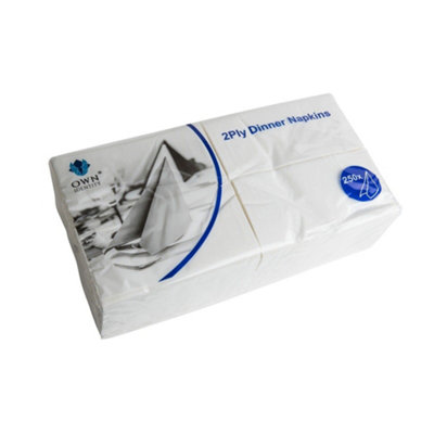 We Can Source It Ltd White Lunch Napkins 40Cm 2Ply 8Fold Soft Disposable Event Catering Table Napkins 500 Pack Event Home Use Set from B&Q