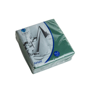 We Can Source It Ltd Dark Green Lunch Napkins 40Cm 4Fold Soft Disposable Event Catering Table 50 Napkins 1 Pack Event Home Use from B&Q