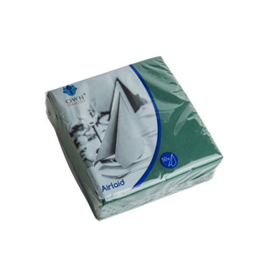 We Can Source It Ltd Dark Green 2 Ply Airlaid Napkins 40Cm 8Fold Soft Strong Disposable Pack Of 50 Bars Cafes Parties Events Homes from B&Q