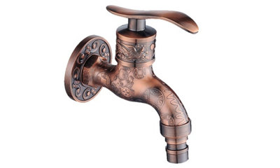  - Antique Style Wall Mounted Outdoor Garden Faucet