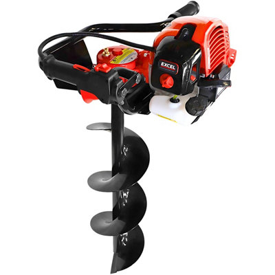 Excel Tools Excel 52Cc Petrol Earth Auger With 3 Augers