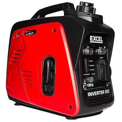 B&Q -  Excel Petrol Generator 800W Quiet Portable Suitcase Design With 4-Stroke Engine For CampingOutdoor Power & Emergency Backup Use