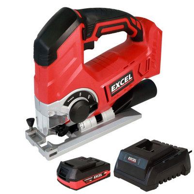 Excel Tools Excel Jigsaw 18V Cordless Jigsaw Includes 1X 2.0Ah Battery & ChargerVariable Speed Control For Wood & Metal from B&Q
