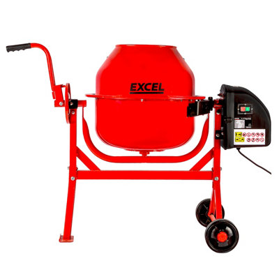 Excel Tools Excel 70L Electric Portable Cement Mixer 220W 240V Ideal For Concrete & Mortar Mixing from B&Q