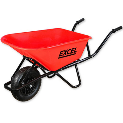 Excel Tools Excel Heavy Duty 100L Red Wheelbarrow Hdpe Plastic Tray from B&Q