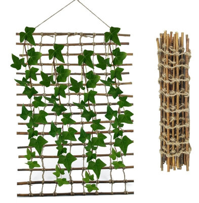 Abaseen 50X200Cm Willow Garden TrellisExpanding TrellisGarden Trellis For Climbing Plants OutdoorMade From Willow And Jute from B&Q