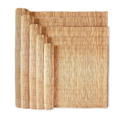 8-10mm Extra Thick Natural Reed FenceGarden Screening And Privacy Roll (1.8M X 3M) from B&Q