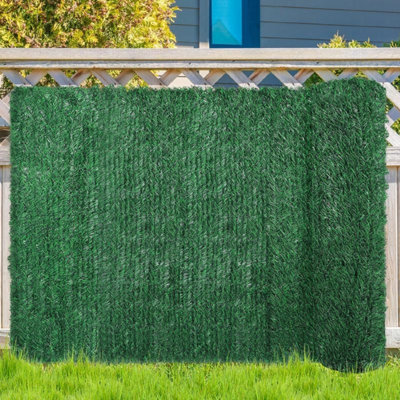 B&Q Artificial Conifer Hedge Screening - Garden Privacy Fence (1M X 3M) 1M