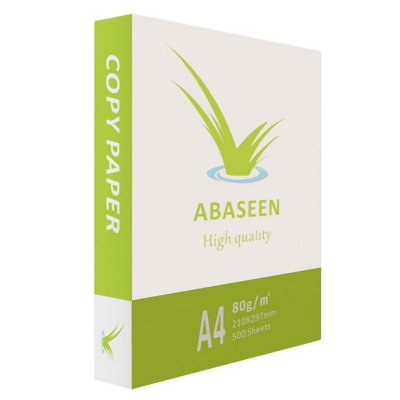 Abaseen 1 Ream 500 Sheets A4 Printer Paper80Gsm Premium White Copy Paper (210X297mm) from B&Q