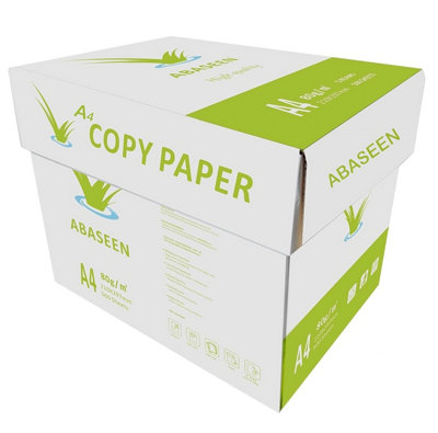 Abaseen 5 Ream 2500 Sheets A4 Printer Paper80Gsm Premium White Copy Paper (210X297mm) from B&Q
