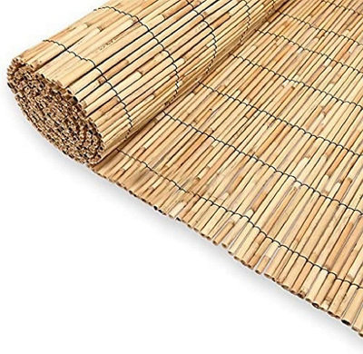 Abaseen 1M X 5M Extra Thick Natural Peeled Reed FenceGarden Screening Fence For Outdoor Wind And Sun Protection from B&Q
