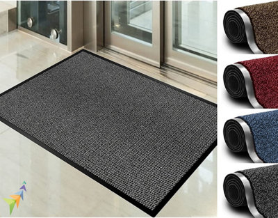 Abaseen Grey 90X150 Cm Door Mat Heavy Duty Indoor Outdoor from B&Q