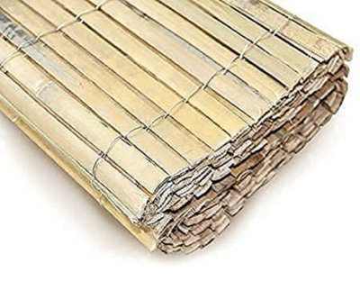 Abaseen Natural 1Mx4M Bamboo Slat Garden Fence Screen from B&Q