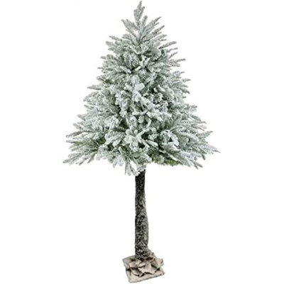 Abaseen 6Ft Snowy Green Half Parasol Christmas Artificial Tree from B&Q