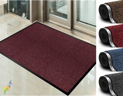 Abaseen Red 60X160 Cm Door Mat Heavy Duty Indoor Outdoor from B&Q