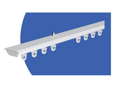 Curtains at Home Discrete Hidden Ceiling Or Recess Top Fix Curtain Track160Cm from B&Q