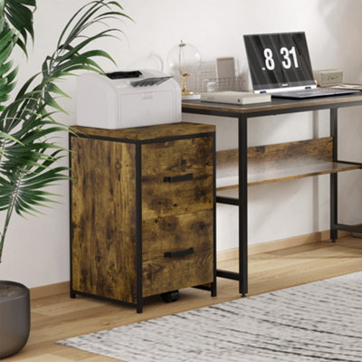 Vinsetto 70Cm Vertical Office Filing Cabinet W/ 2 DrawerHanging File Folder from B&Q