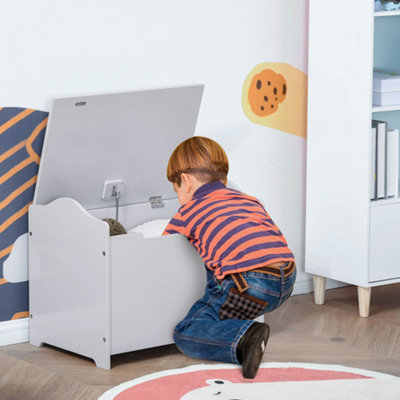 Rackhams Grey 40X60cm Kids Storage Box Toy Organiser For Child 3 Yrs+ Bedroom - Image 6