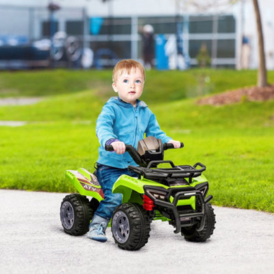 Homcom 6V Kids Electric Ride On Car Toddler Quad Bike Atv For 18-36 Month Green