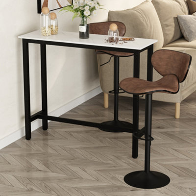 Homcom Bar Table Coffee Table With Adjustable Footpads For Breakfast Dining from B&Q
