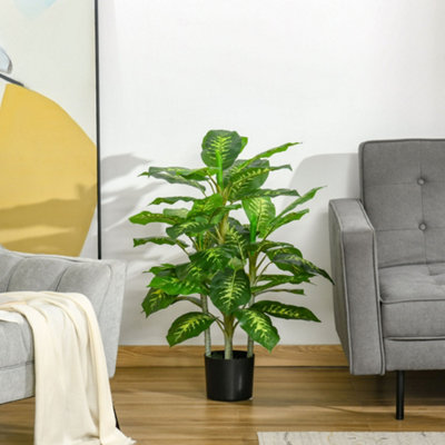 Homcom 95Cm Artificial Evergreen Tree Fake Plant In Pot Indoor Decor from B&Q