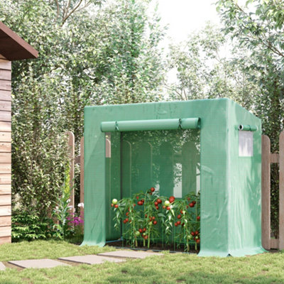 Outsunny 200X76X168Cm Walk-In Garden Greenhouse Plant Warm House W/ Roll Up Door from B&Q