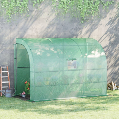 Outsunny Walk-In Tunnel Wall Greenhouse With Windows And Doors2 Tiers from B&Q