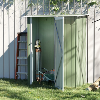 Outsunny Outdoor Storage Shed Steel Garden Shed W/ Lockable Door