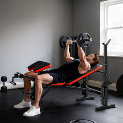 Homcom Multi-Function Adjustable Weight Training Bench Gym Fitness Lifting from B&Q