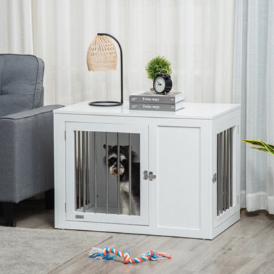 Pawhut Furniture-Style Dog Crate End Table W/ 2 DoorsFor Medium Dogs from B&Q