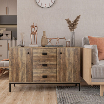 Bobobiy Brown Modern Mango Wood-Effect Sideboard - Rustic - Image 12