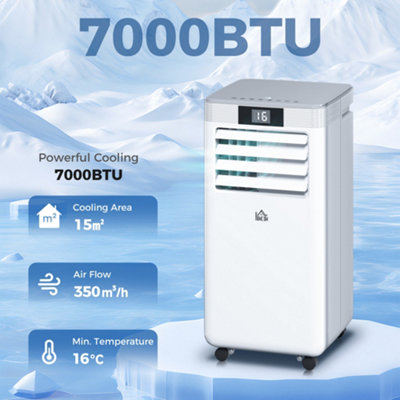 Homcom 7000 Btu Mobile Air Conditioner Indoor Portable Ac UnitWhite from B&Q