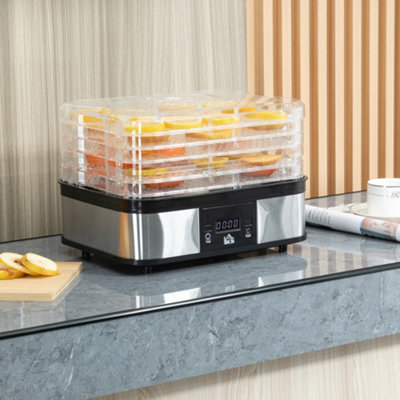 5 Tier Food Dehydrator 245W Stainless Steel Dryer Timer LCD Fruit Jerky - Image 4