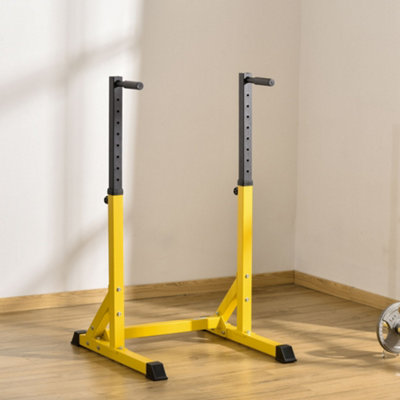 Homcom Dip Station Chin Up Parallel Bars Pull Up Power Tower Home Gym Workout - Image 7