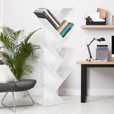 Bravich Criss Cross Tree Book Shelf - White